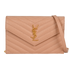 Cassandre Envelope Chain Wallet, &pound;695, Handbags, Pink, Leather, Front view